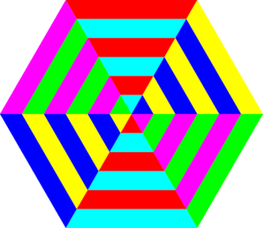 Rainbow Hexagon Logo - Hexagon Triangle Rainbow Clip Art clip art