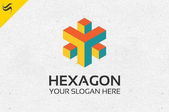 Rainbow Hexagon Logo - Hexagon Rainbow Color Logo Template Logo Templates Creative Market