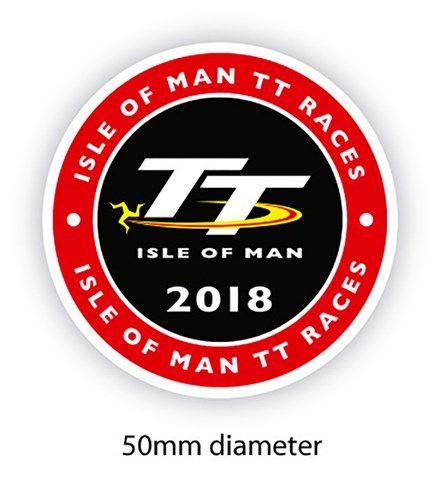 TT Red Circle Logo - TT 2018 Small Sticker Round : Isle of Man TT Shop