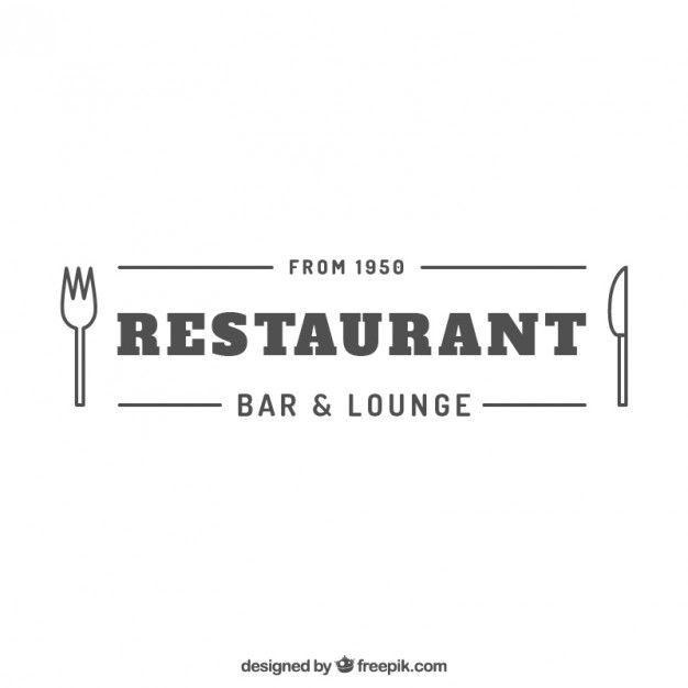 Black and White Restaurant Logo - Restaurant logo Vector | Free Download