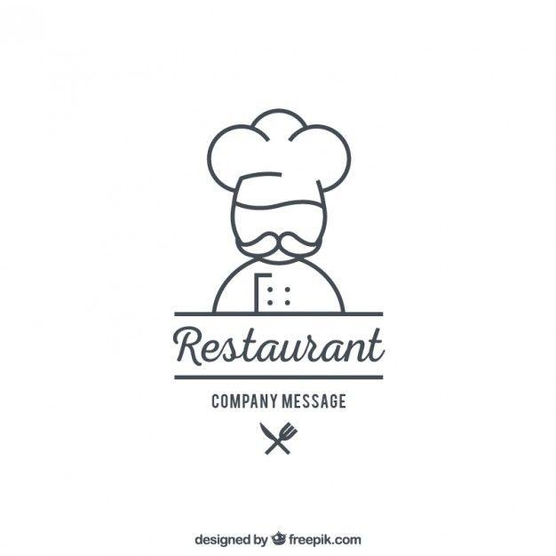 Black and White Restaurant Logo - Restaurant logo template Vector