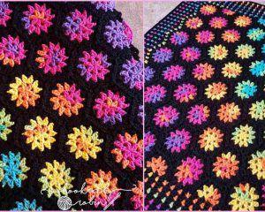 Rainbow Hexagon Logo - Rainbow Hexagon Motif Blanket Free Crochet Pattern