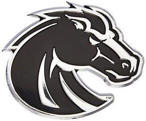 Boise State Broncos Silver Logo - Boise State Broncos NL Silver Chrome Colored Auto Emblem Decal ...