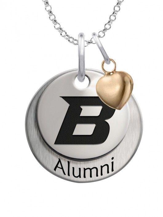 Boise State Broncos Silver Logo - Boise State Broncos Alumni Necklace with Heart Accent. Boise State