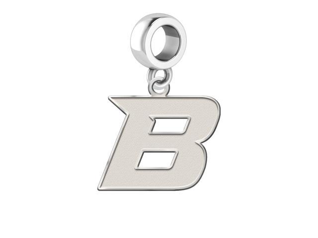 Boise State Broncos Silver Logo - Boise State Broncos Dangle Charm - Natural Finish Sterling Silver ...