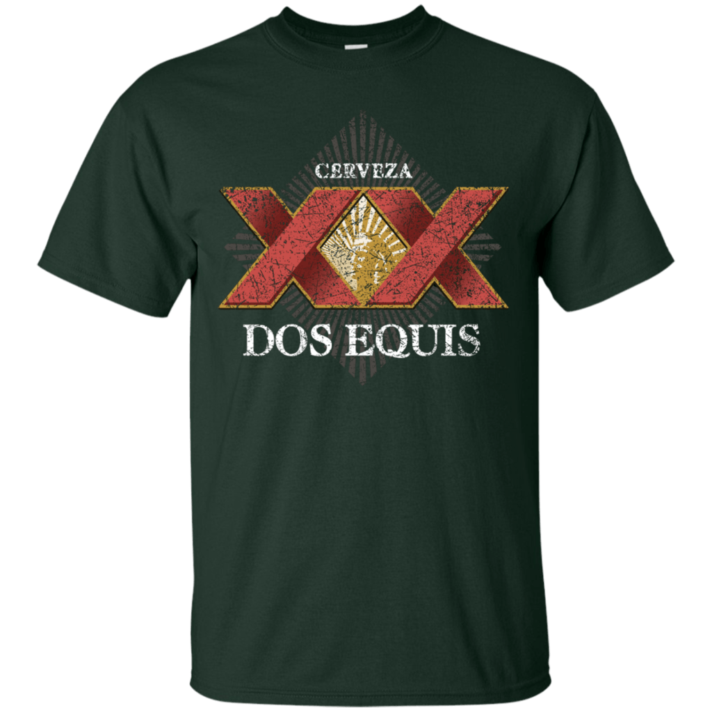 Dos XX Logo - Dos Equis XX Lager Beer T Shirt Custom Designed Worn Label Pattern