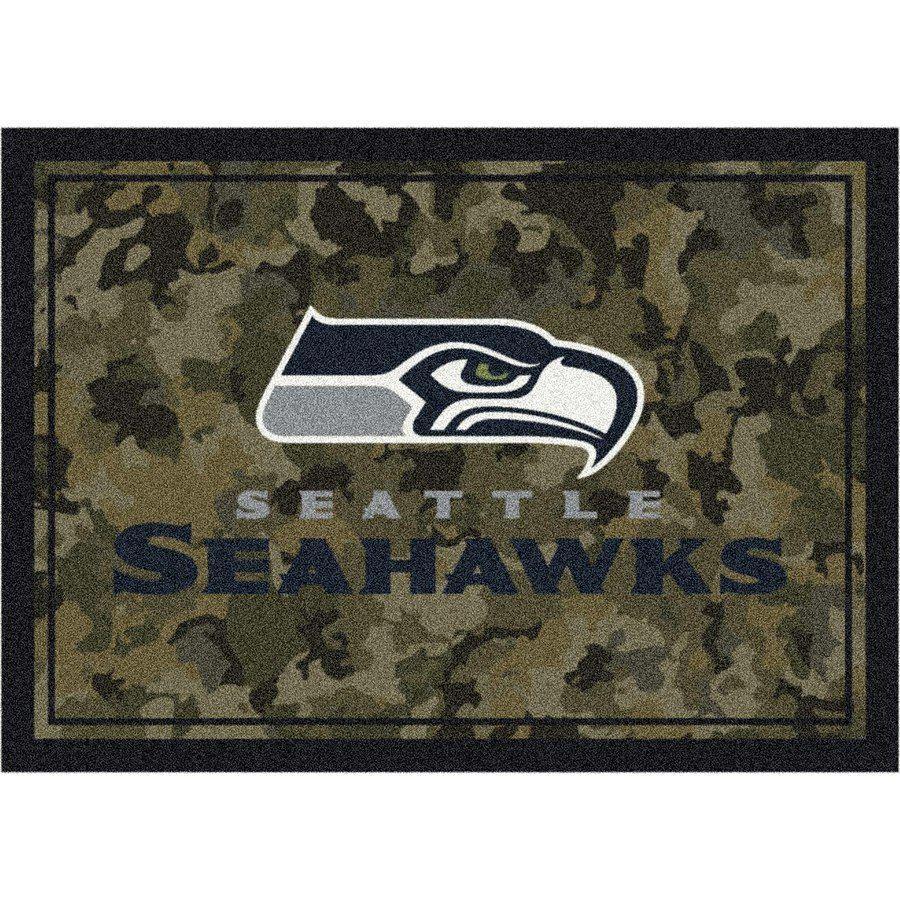 Camo Seahawks Logo - Seattle Seahawks 46 x 64 Camo Area Rug