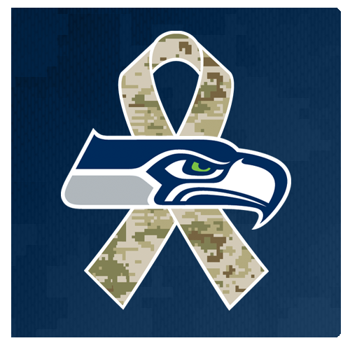 Camo Seahawks Logo - Seattle Seahawks - #SeahawksSalute #SaluteToService