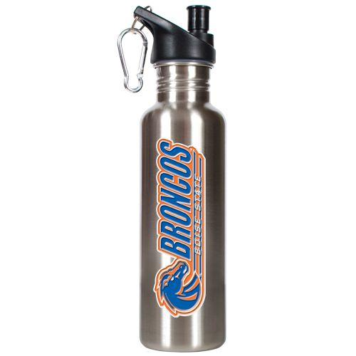 Boise State Broncos Silver Logo - Boise State Broncos Silver Stainless Steel NCAA Water Bottle