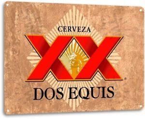 Dos XX Logo - Dos Equis XX Beer Logo Retro Wall Art Decor Bar Pub Man Cave Metal