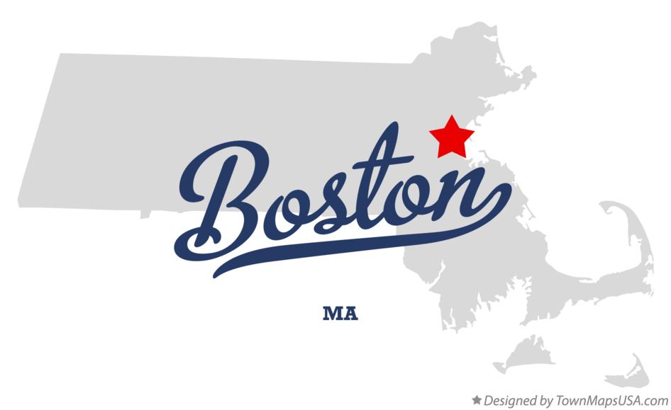 Boston MA Logo - Map of Boston, MA, Massachusetts