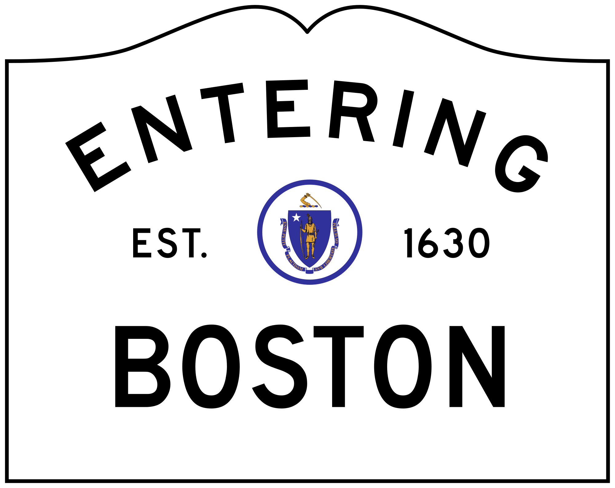 Boston MA Logo - MA corporate limit sign Boston.svg