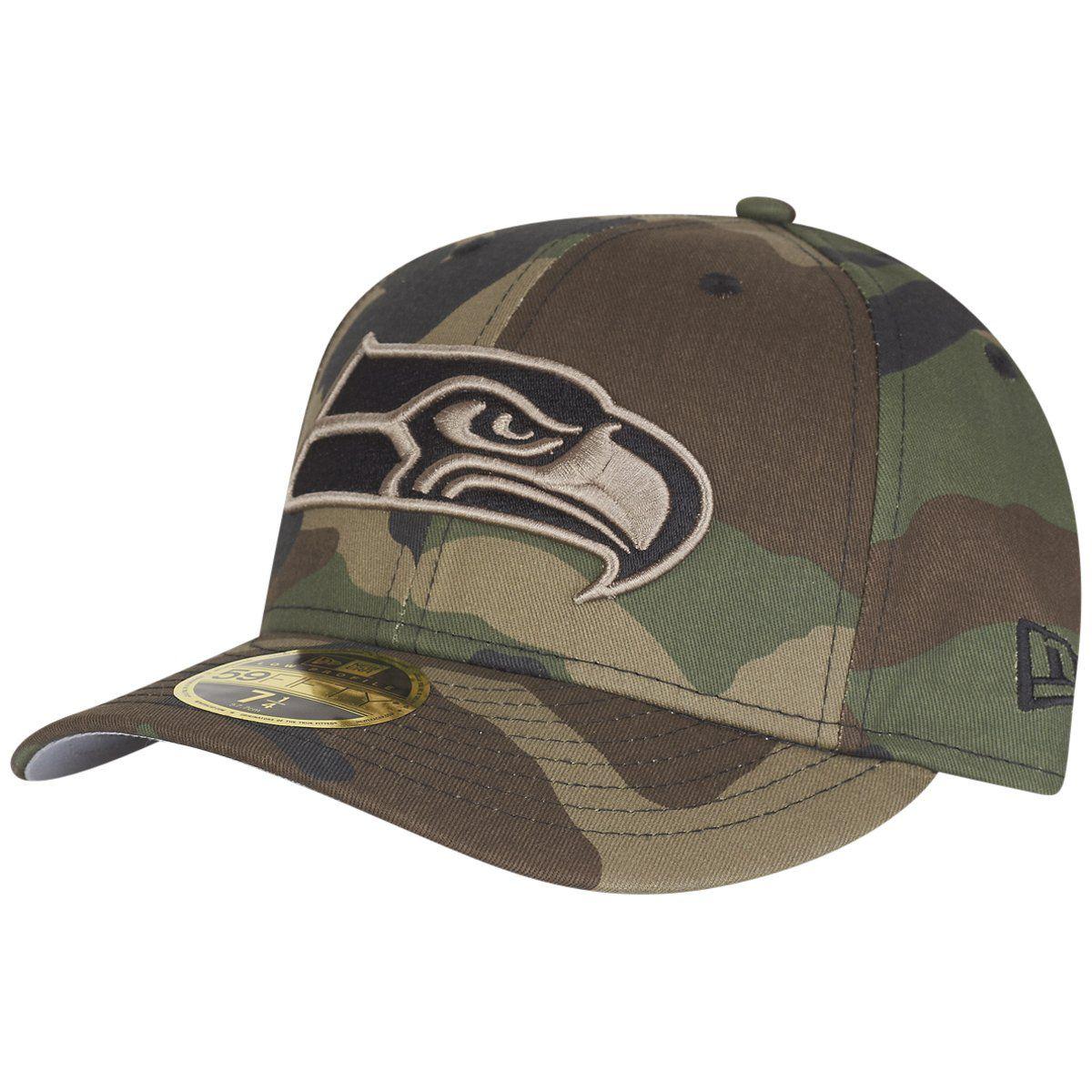 Camo Seahawks Logo - Buy New Era 59Fifty LOW PROFILE Cap - Seattle Seahawks wood camo - 7 3/8