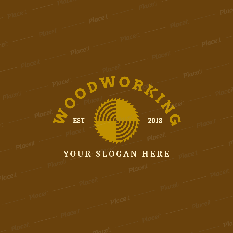Woodworking Logo - Placeit - Woodworking Logo Maker with Log Graphic