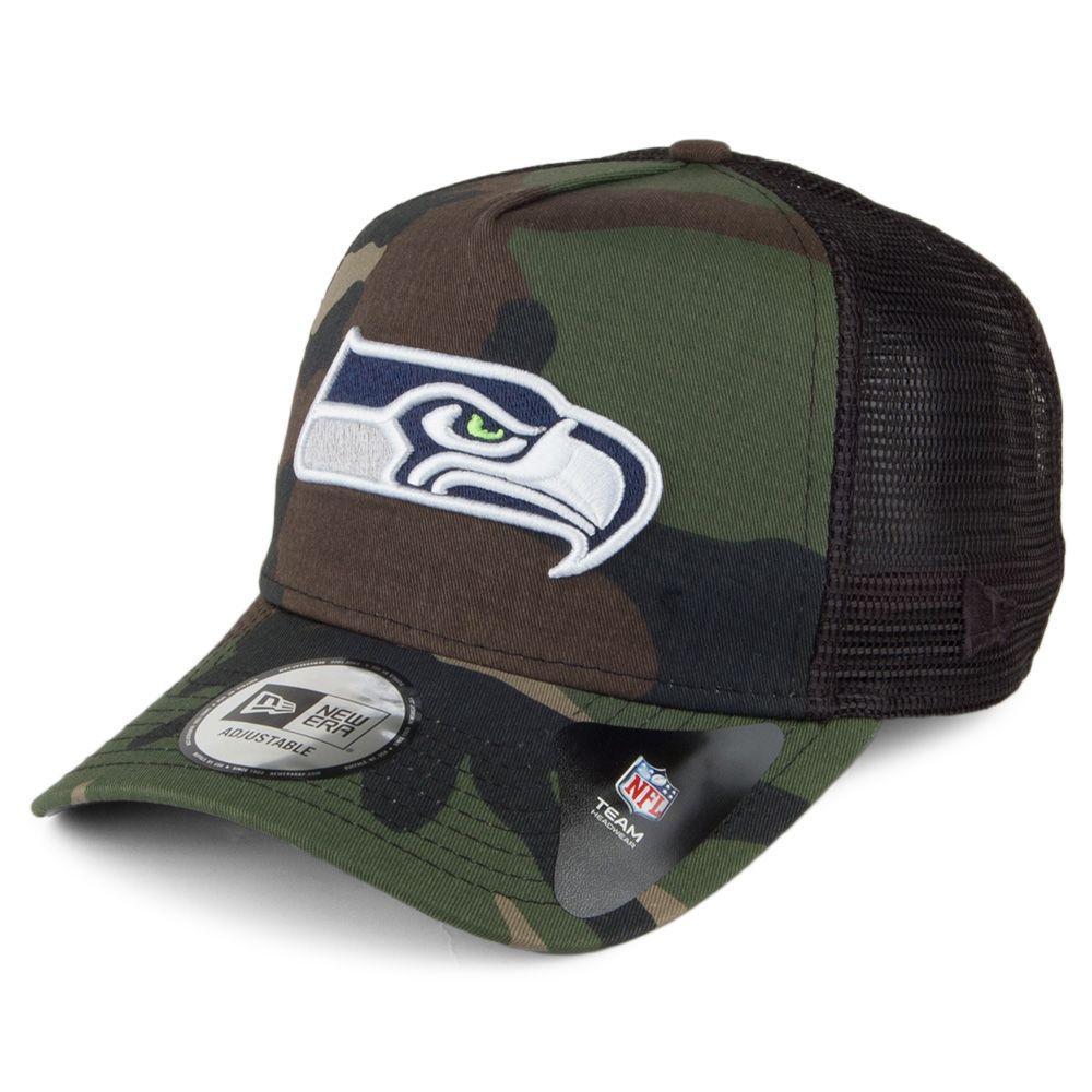 Camo Seahawks Logo - New Era Seattle Seahawks Woodland Camo Trucker Cap - Camouflage from ...