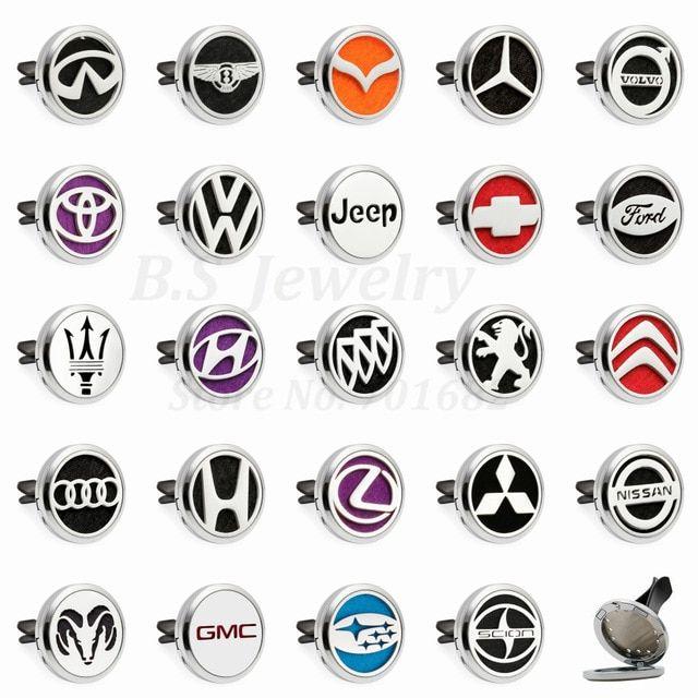 Silver Car Logo - Wholesale Silver car Logos (30mm) Magnetics Diffuser Car