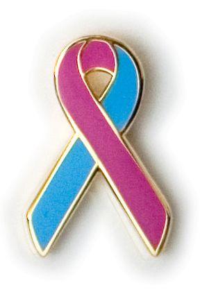 Pink and Blue Ribbon Logo - Pink and Blue Awareness / Support Ribbon Lapel Pin - ImprintItems ...