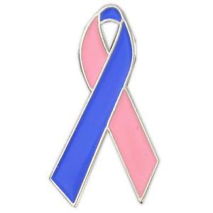 Pink and Blue Ribbon Logo - PINK AND BLUE RIBBON LAPEL AWARENESS BABY INFANT PREGNANCY LOSS PIN
