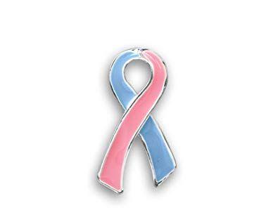 Pink and Blue Ribbon Logo - Sudden Infant Death Syndrome SIDS Awareness Pink & Blue Ribbon Pin ...