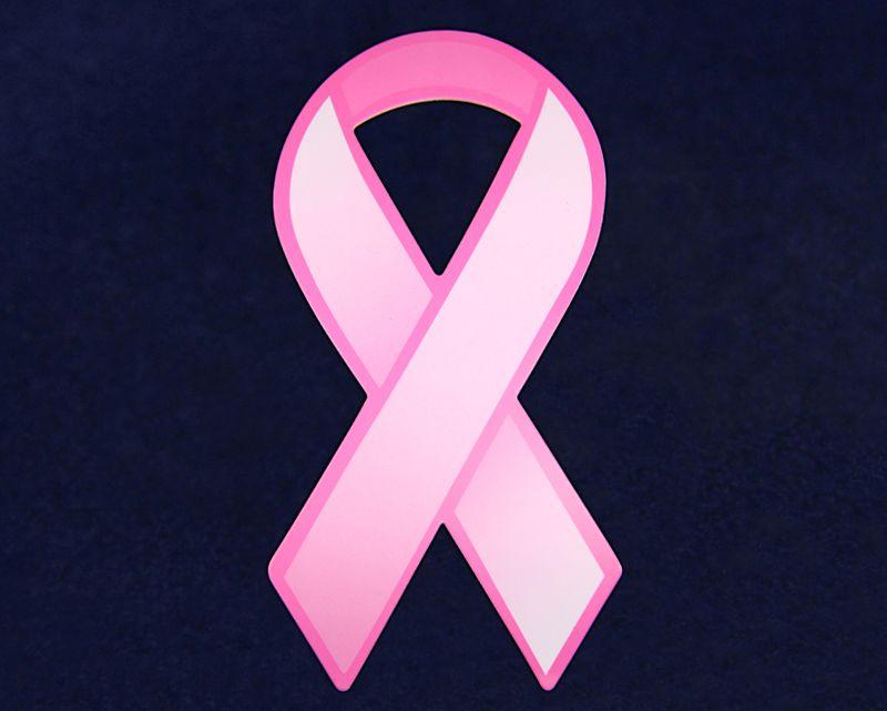 Pink and Blue Ribbon Logo - Large Paper Breast Cancer Pink Ribbon Cutouts, Pink Donation Ribbons