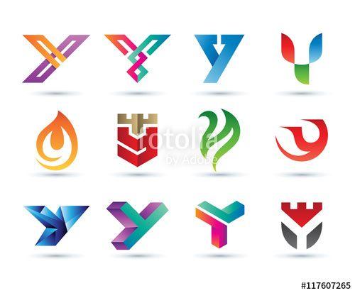 Letter Y Logo - Set of Abstract Letter Y Logo - Vibrant and Colorful Icons Logos ...