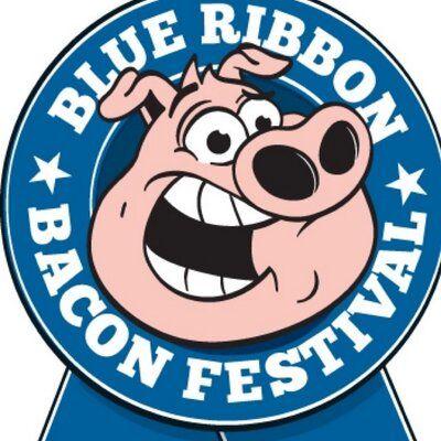 Pink and Blue Ribbon Logo - Blue Ribbon Bacon Festival