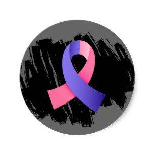 Pink and Blue Ribbon Logo - Male Breast Cancer Blue Pink Gifts & Gift Ideas