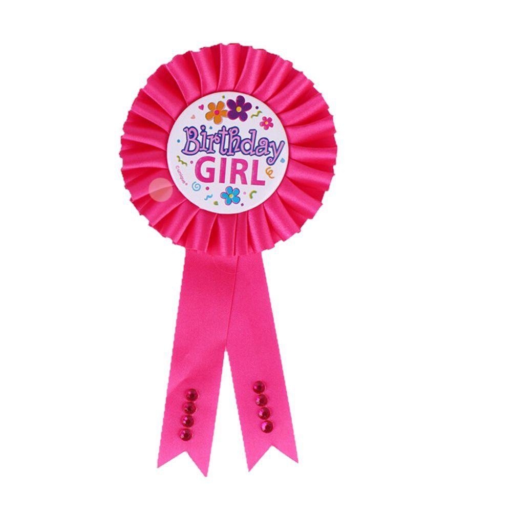 Pink and Blue Ribbon Logo - 1 PC Pink Blue Boy Girls Birthday Badge baby shower favor Pin On ...