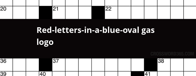 Oval Red Letters Logo - Red Letters In A Blue Oval Gas Logo Crossword Clue