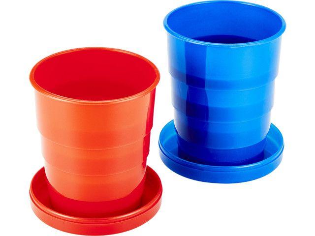 Red Blue Smile Logo - Coghlans Cup Bottle extendable 2-pack red/blue at Addnature.co.uk