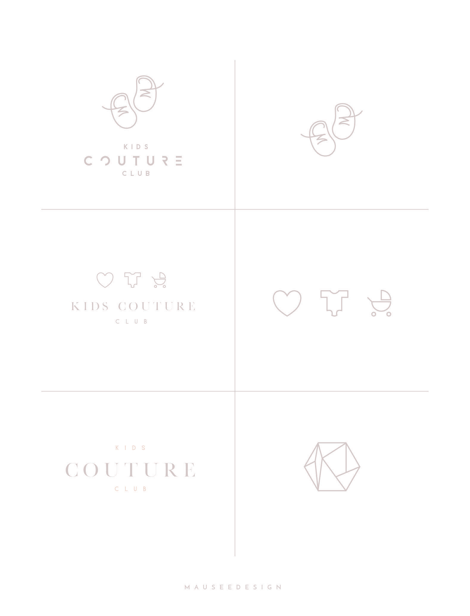 Couture Club Logo - Kids Couture Club Logo Design Exploration. Design::Branding::Logo