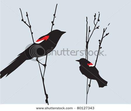 Red and Black Bird Restaurant Logo - Red Winged black bird tattoo idea. My Style. Tattoos