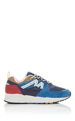 White and Blue Round Logo - Karhu Women's Fusion 20 Sneakers Embossed Logo At Off White Fulcrum