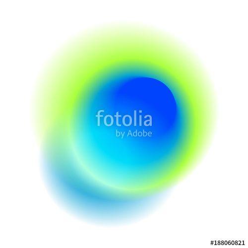 White and Blue Round Logo - Blue round spot with round peacock colored texture. Green gradient ...