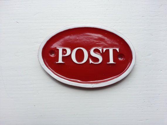 Oval Red Letters Logo - Oval Post Sign, royal mail red, letters , letterbox on Etsy, $9.77
