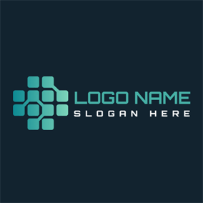 Blue Green and Black Logo - Free Communication Logo Designs. DesignEvo Logo Maker