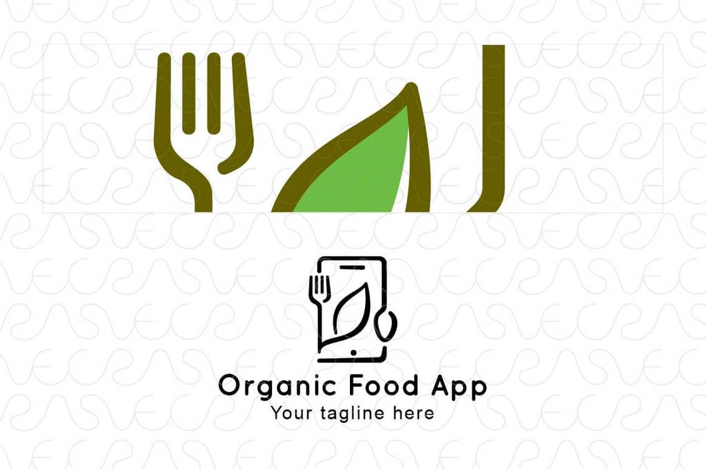 Food App Logo - Organic Food App - Minimal Logo Template – VecRas