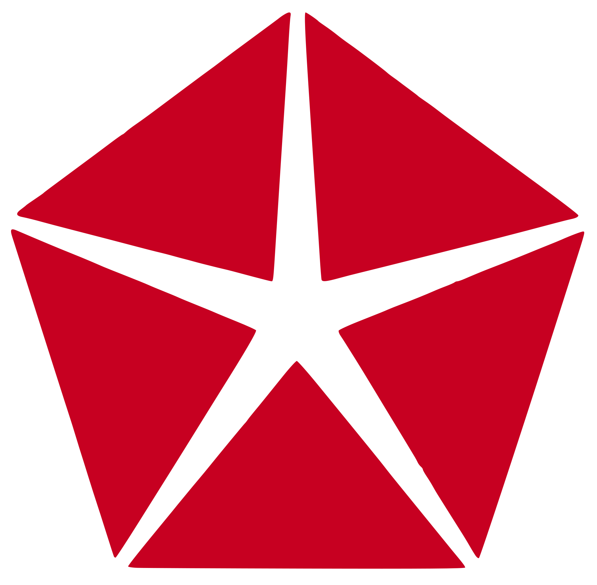 Red and White Star Logo - Dodge Red Pentastar.svg