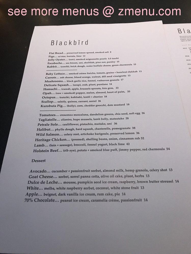 Red and Black Bird Restaurant Logo - Online Menu of Blackbird Restaurant, Santa Barbara, California ...