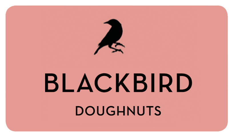 Red and Black Bird Restaurant Logo - BLACKBIRD DOUGHNUTS. Artisanal Doughnut Shop