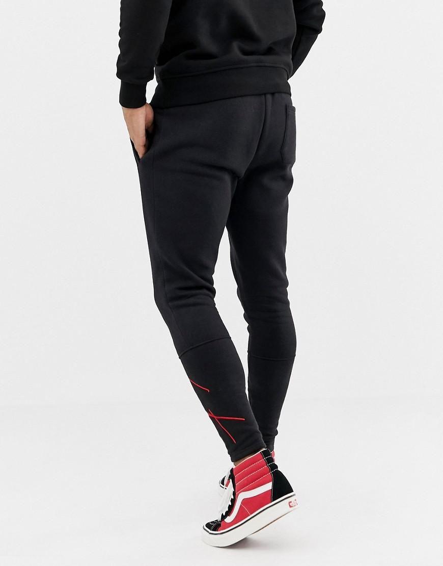 Couture Club Logo - The Couture Club Skinny Sweatpants With Signature Logo in Black