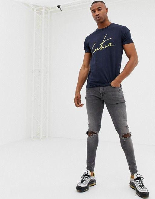Couture Club Logo - Shoptagr. The Couture Club T Shirt With Large Logo In Navy by