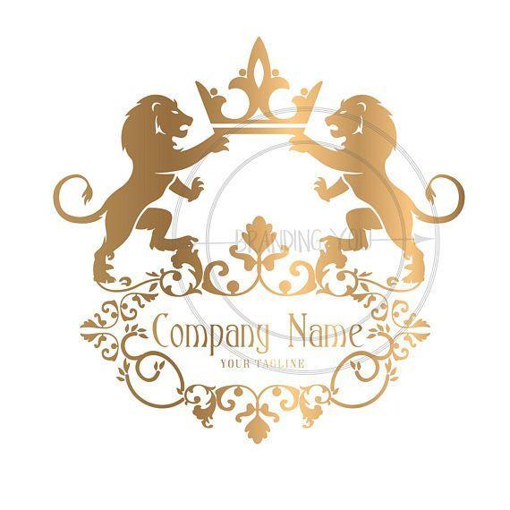 Gold Lion Logo - Custom logo design gold lions logo lions with crown logo. Art