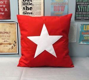 Red and White Star Logo - Red White Star Cushion Cover Pillow Christmas Festive 14 16 18 20 22 ...