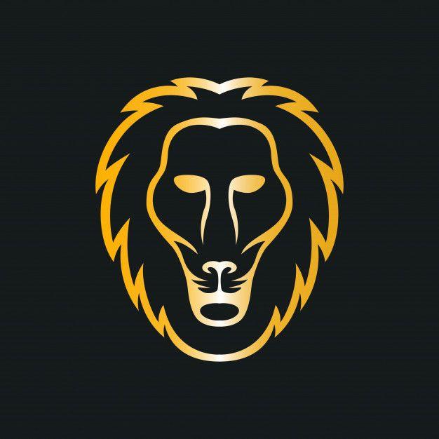 Gold Lion Logo - Gold lion logo illustration mascot design isolated Vector. Premium