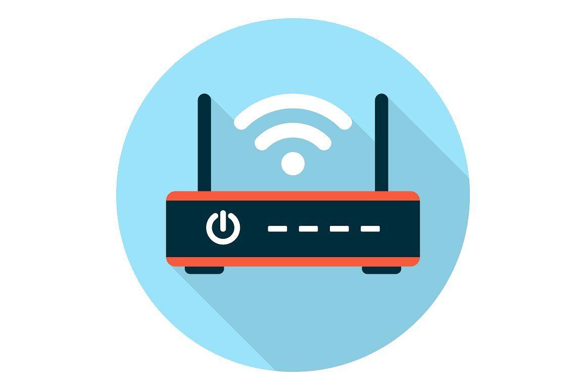 Router Logo - Wifi router icon flat ~ Icons ~ Creative Market