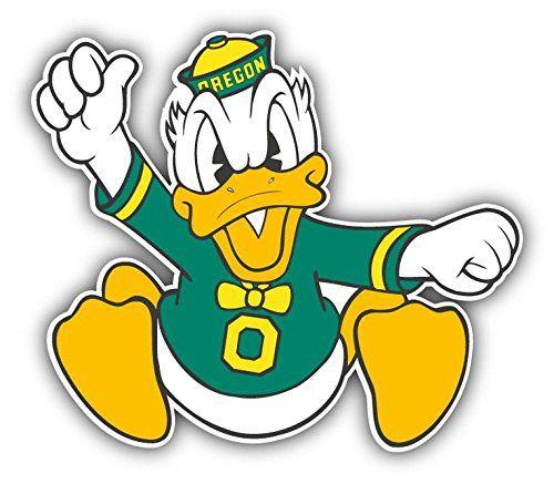 Oregon Logo - Oregon Ducks NCAA USA College Sport Duck Logo Vinyl Sticker 5 X 4 ...