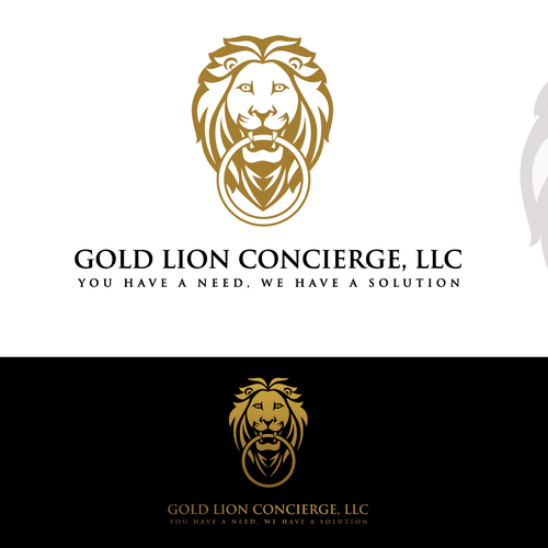 Gold Lion Logo - create an innovative gold lion door knocker logo for gold lion