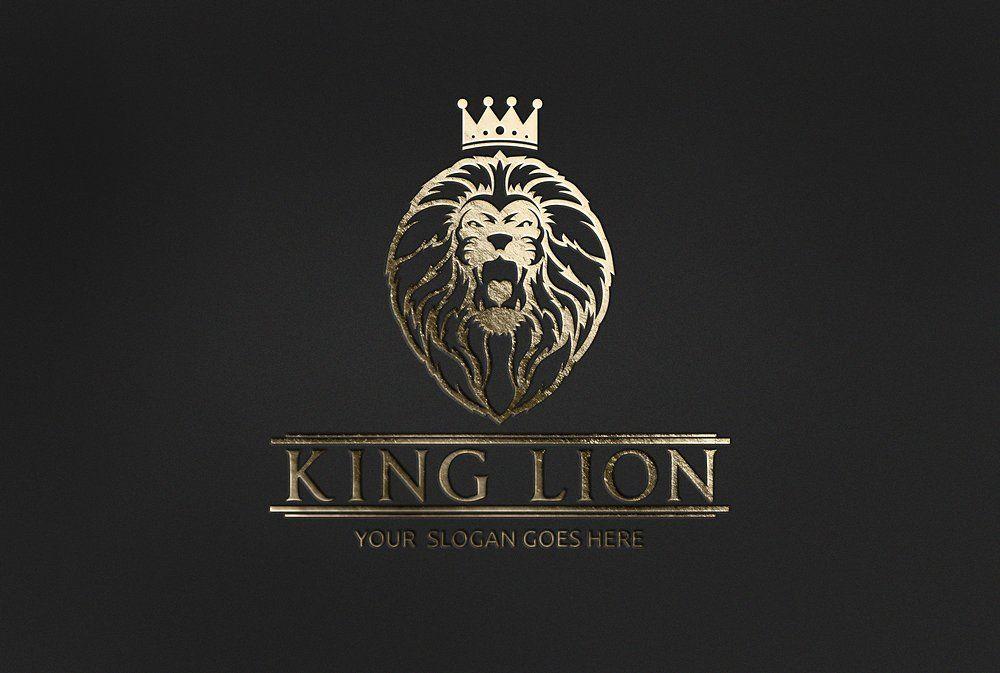 Gold Lion Logo - King Lion Logo ~ Logo Templates ~ Creative Market