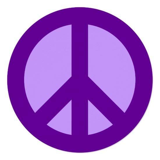 Purple Peace Logo - Purple Peace Symbol Birthday Invitations – Candied Clouds